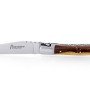 Laguiole pliant 12cm, manche en pistachier, mitres inox brossées