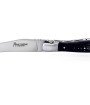 Laguiole pliant avec tire-bouchon, 12 cm, manche en corne de vache Aubrac, mitres inox brossées